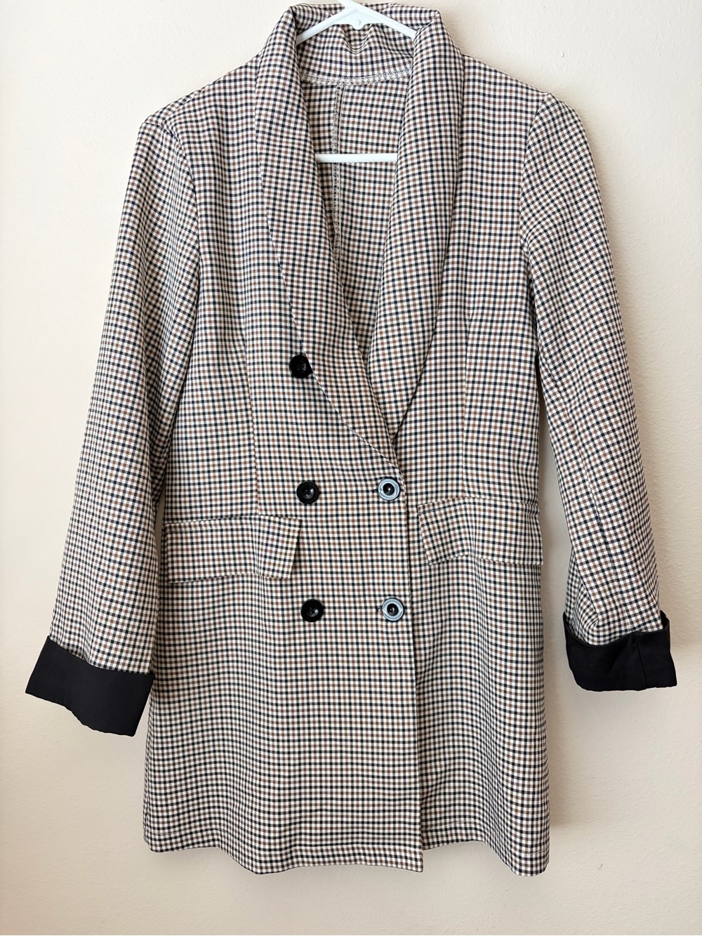 Chic Plaid Feminine Blazer Coat